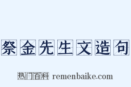 祭金先生文造句是什么意思的图片